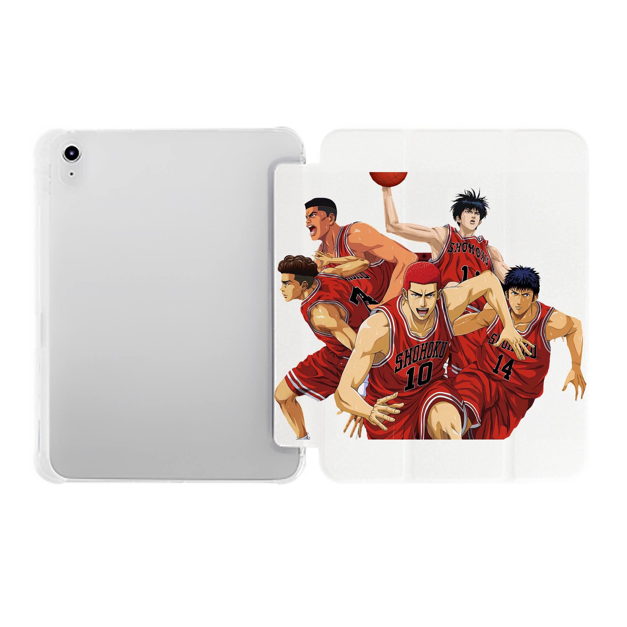 （画像用） SLAM DUNK／スラムダンク IPad ケース ペン収納付き 三つ折りスタンド PUレザー×シリコン 対応機種9.5/10.5/10.9インチ